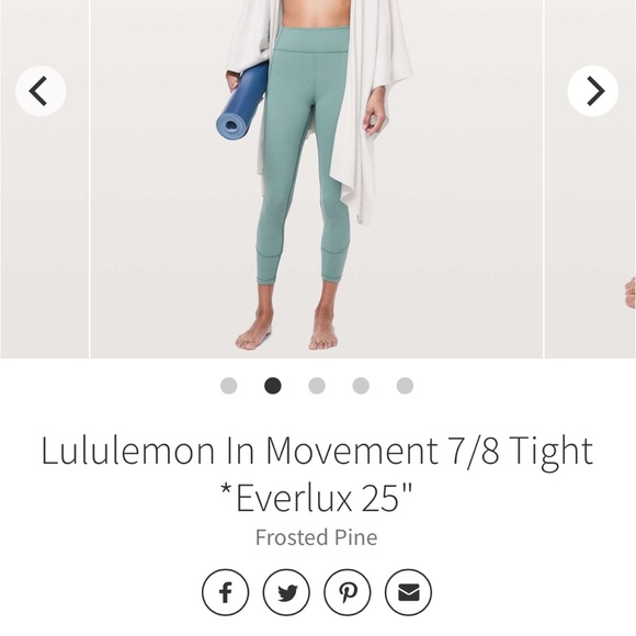 Lululemon In Movement 7/8 Tight *Everlux 25" size 4 EUC - Picture 2 of 8